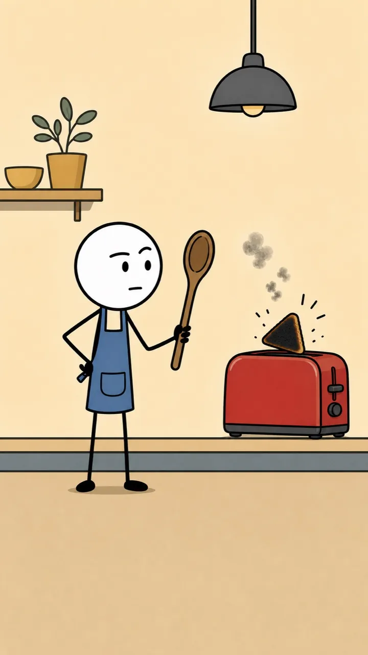 A frame from the Stickman video style